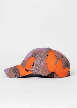 PAUL SMITH Rug Print Cotton Cap - Orange-Caps-5063184070578