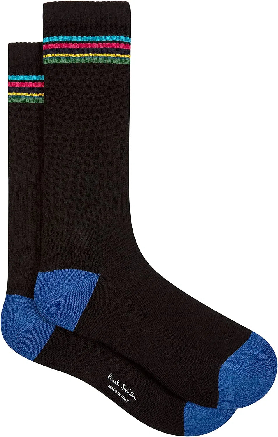 PAUL SMITH Sock Sport Stripe Duo - Black-Casual Socks-5059674584069