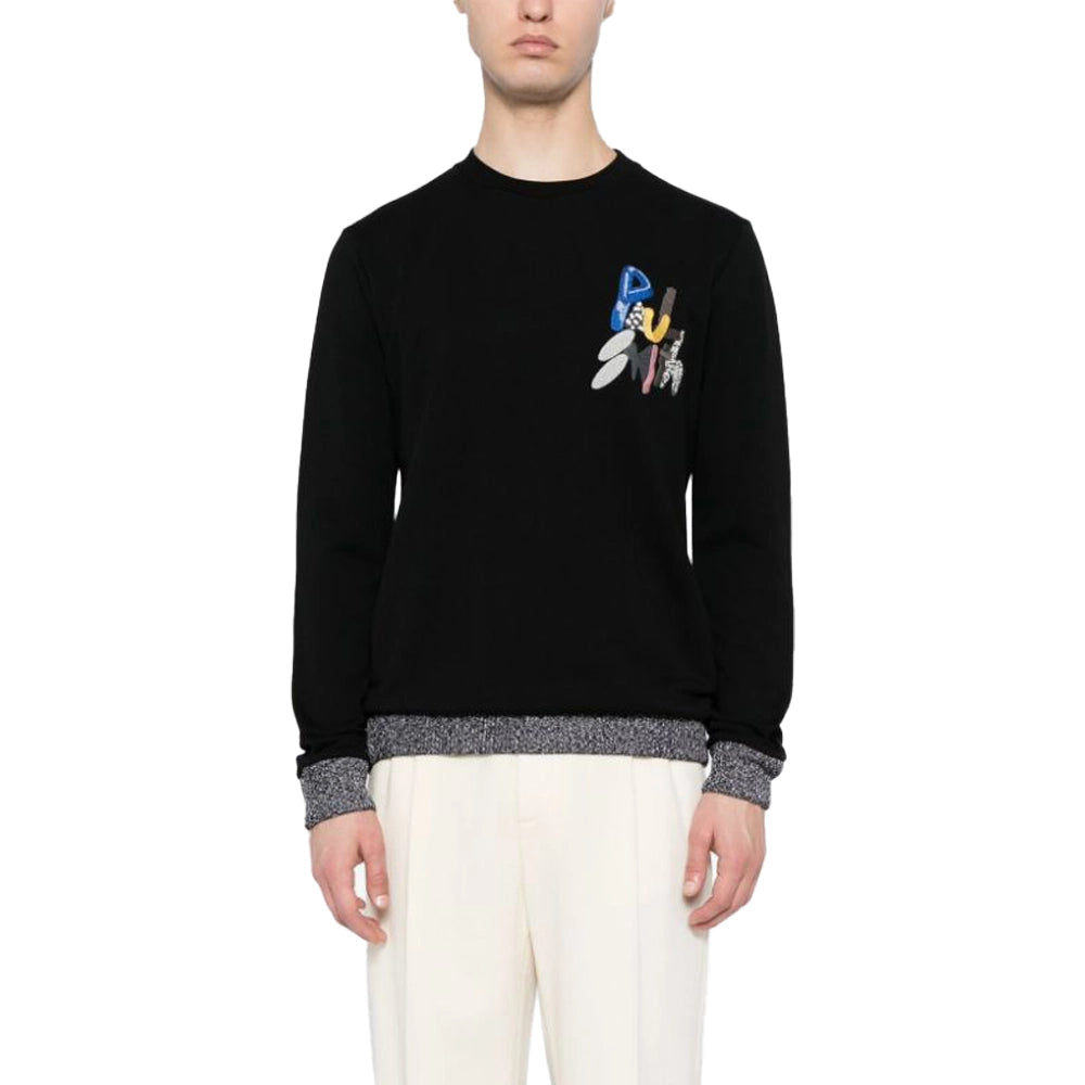 PAUL SMITH Sweatshirt Chest Embroided - Black-Sweatshirts-