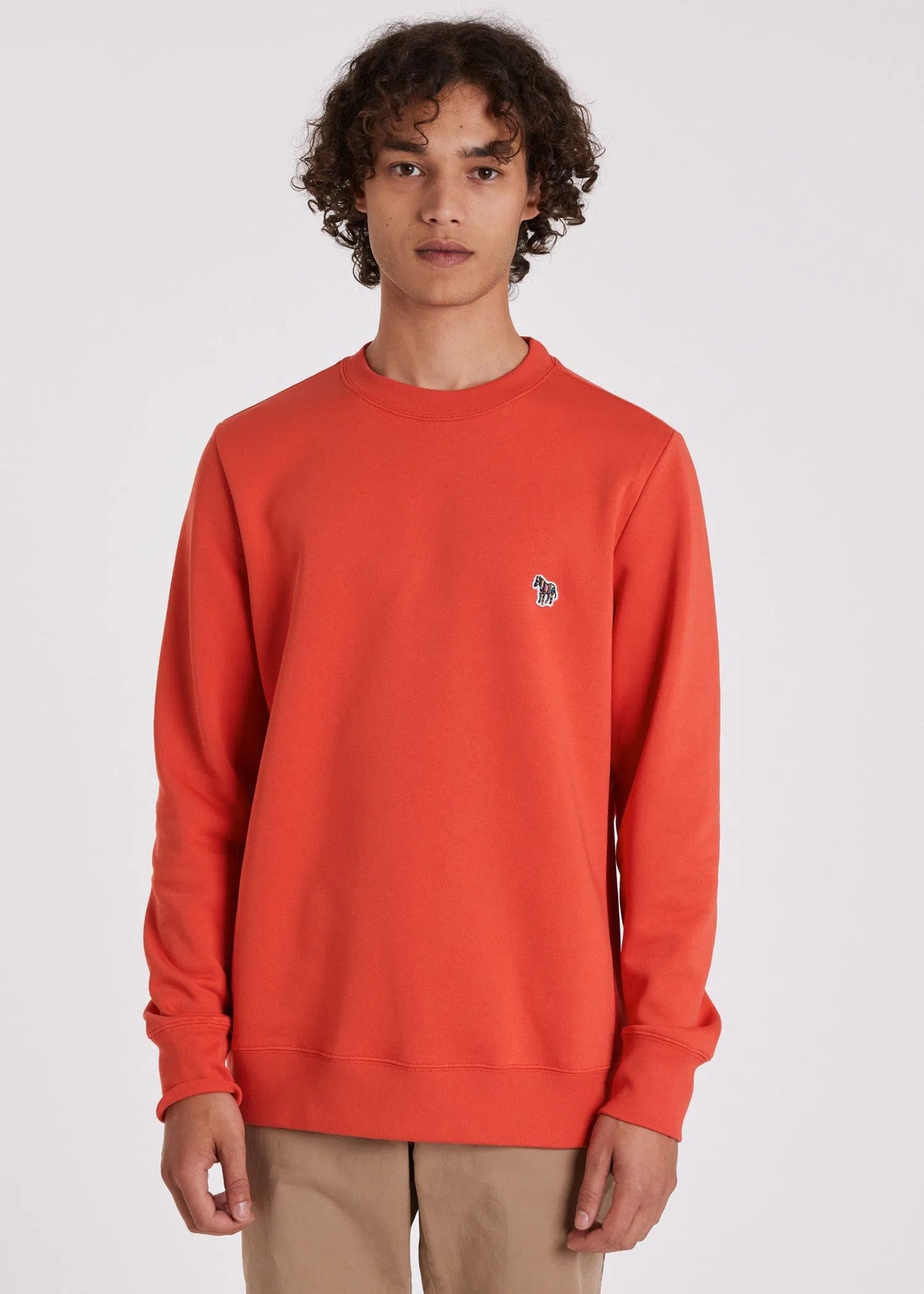 PAUL SMITH Sweatshirt Reg Fit Zebra Logo - Orange-Sweatshirts-