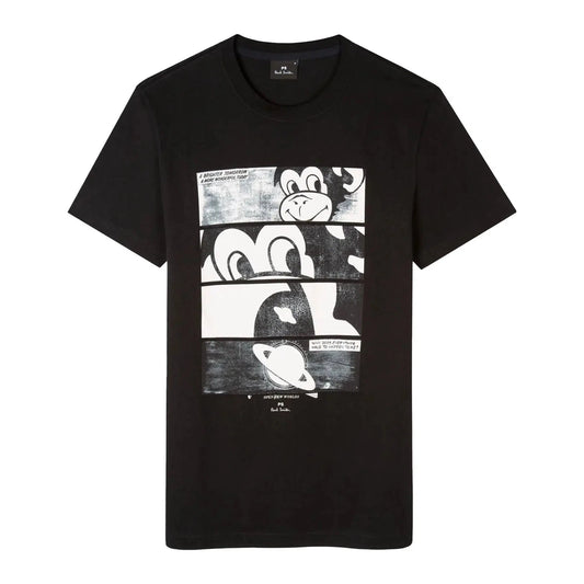 PAUL SMITH Tshirt SS Monkey Comic - Black-T-Shirts-5059674469939