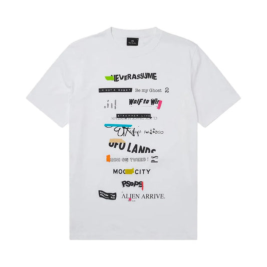 PAUL SMITH Tshirt SS Never Assume - White-T-Shirts-5059674474308