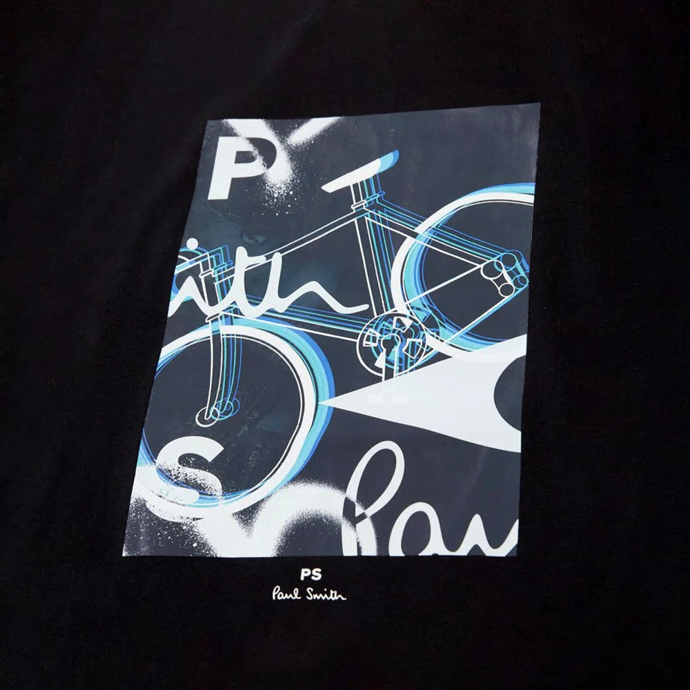 PAUL SMITH Tshirt SS Reg Fit Bicycle - Black-T-Shirts-