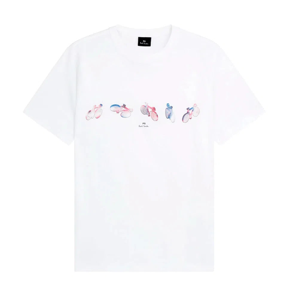 PAUL SMITH Tshirt SS Reg Fit Bikes - White-T-Shirts-72068742