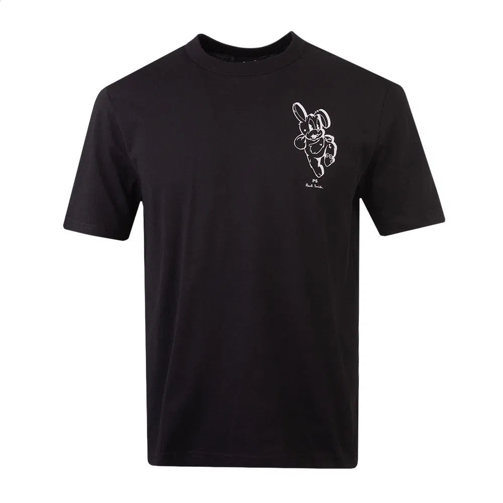 PAUL SMITH Tshirt SS Reg Fit Bunny Body - Black-T-Shirts-5059970439056