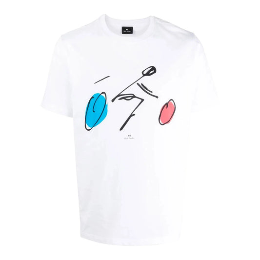 PAUL SMITH Tshirt SS Reg Fit Cyclist - White-T-Shirts-