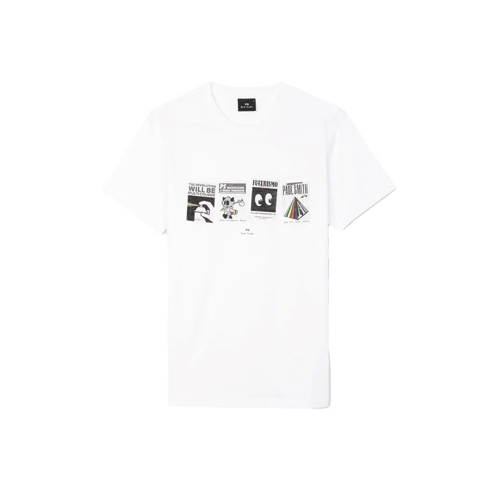 PAUL SMITH Tshirt SS Reg Fit Futurismo - White-T-Shirts-16485510