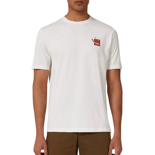 PAUL SMITH Tshirt SS Reg Fit Happy Face Box - Off White Rust-T-Shirts-5059674896452