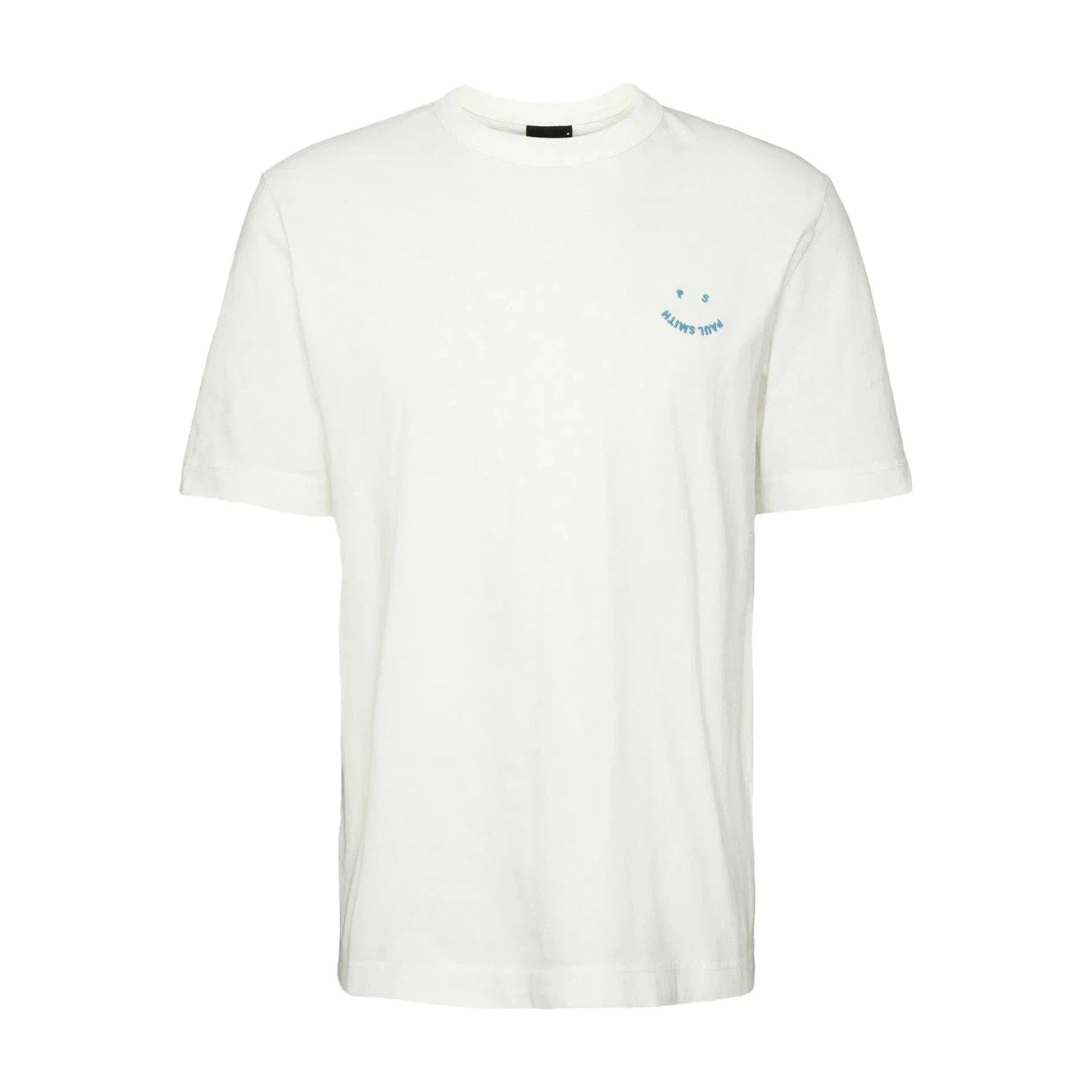 PAUL SMITH Tshirt SS Reg Fit Happy - Off White-T-Shirts-5059674594914