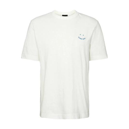 PAUL SMITH Tshirt SS Reg Fit Happy - Off White-T-Shirts-5059674594914