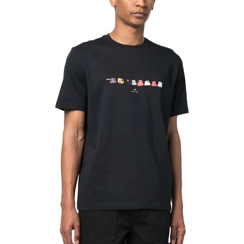 PAUL SMITH Tshirt SS Reg Fit Nozzles - Black-T-Shirts-