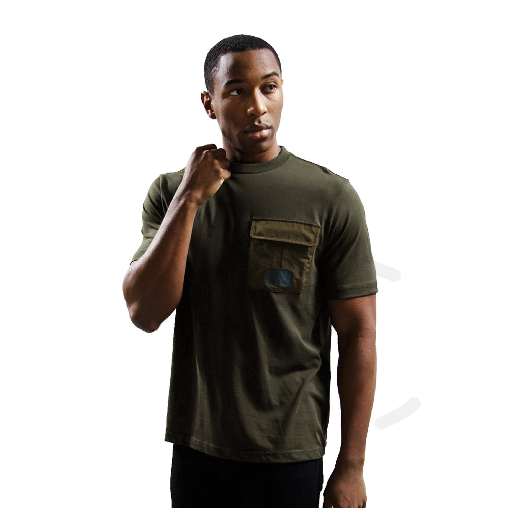 PAUL SMITH Tshirt SS Reg Fit Pocket - Olive-T-Shirts-