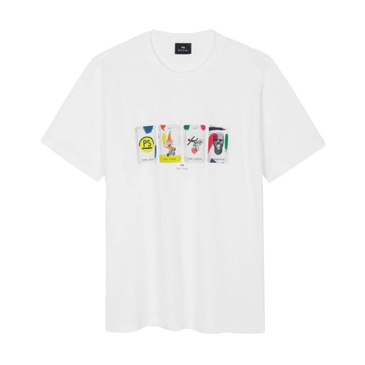 PAUL SMITH Tshirt SS Reg Fit Tarot Cards - White-T-Shirts-