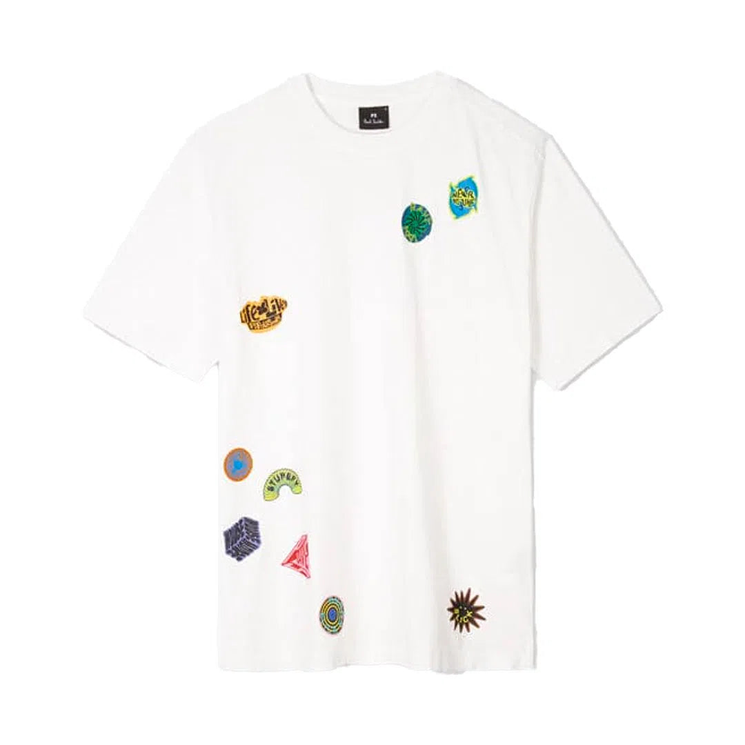 PAUL SMITH Tshirt SS Scattered Stickers - White-T-Shirts-