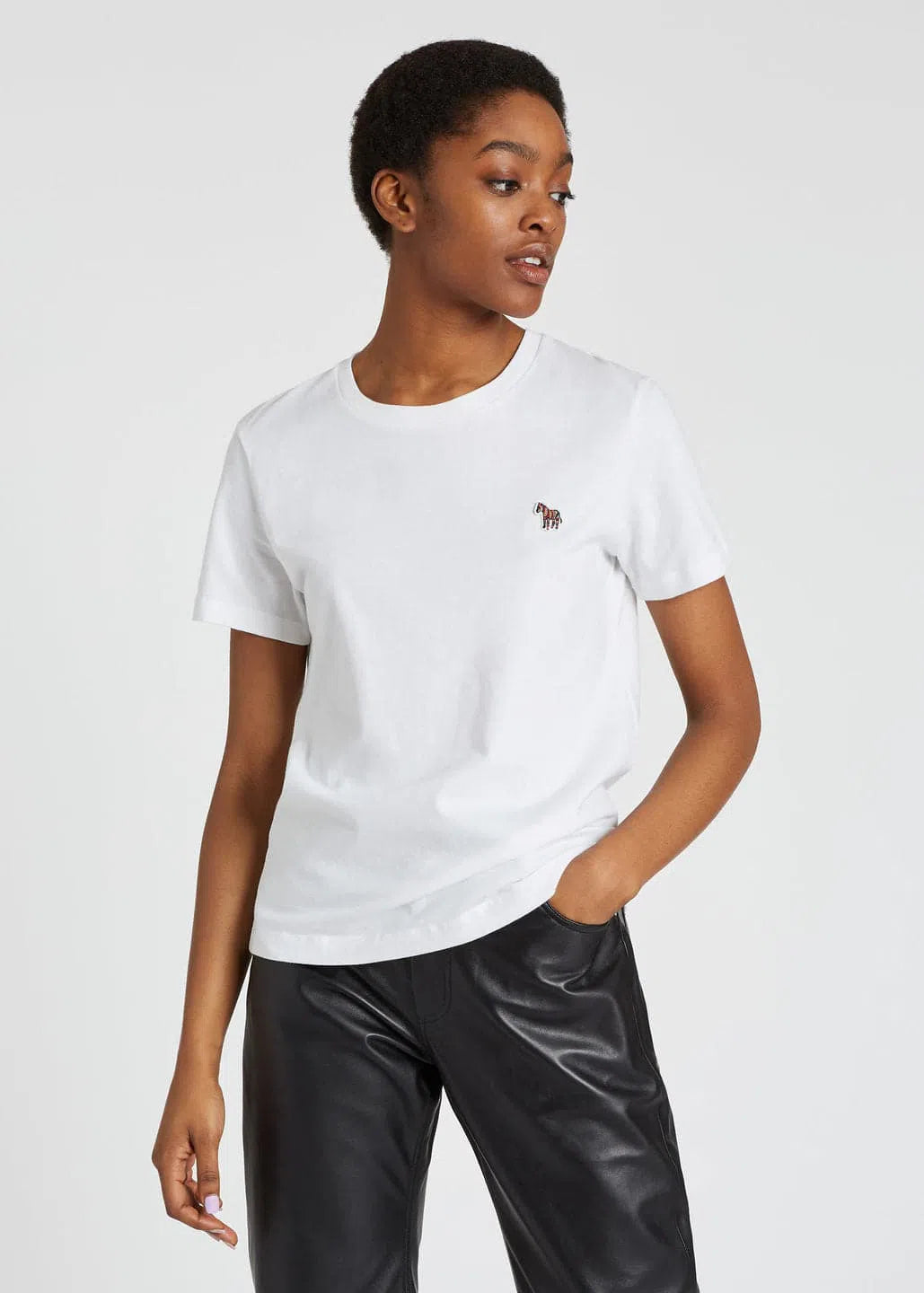 PAUL SMITH Tshirt SS Women Zebra Logo - White-T-Shirts-5059405528881