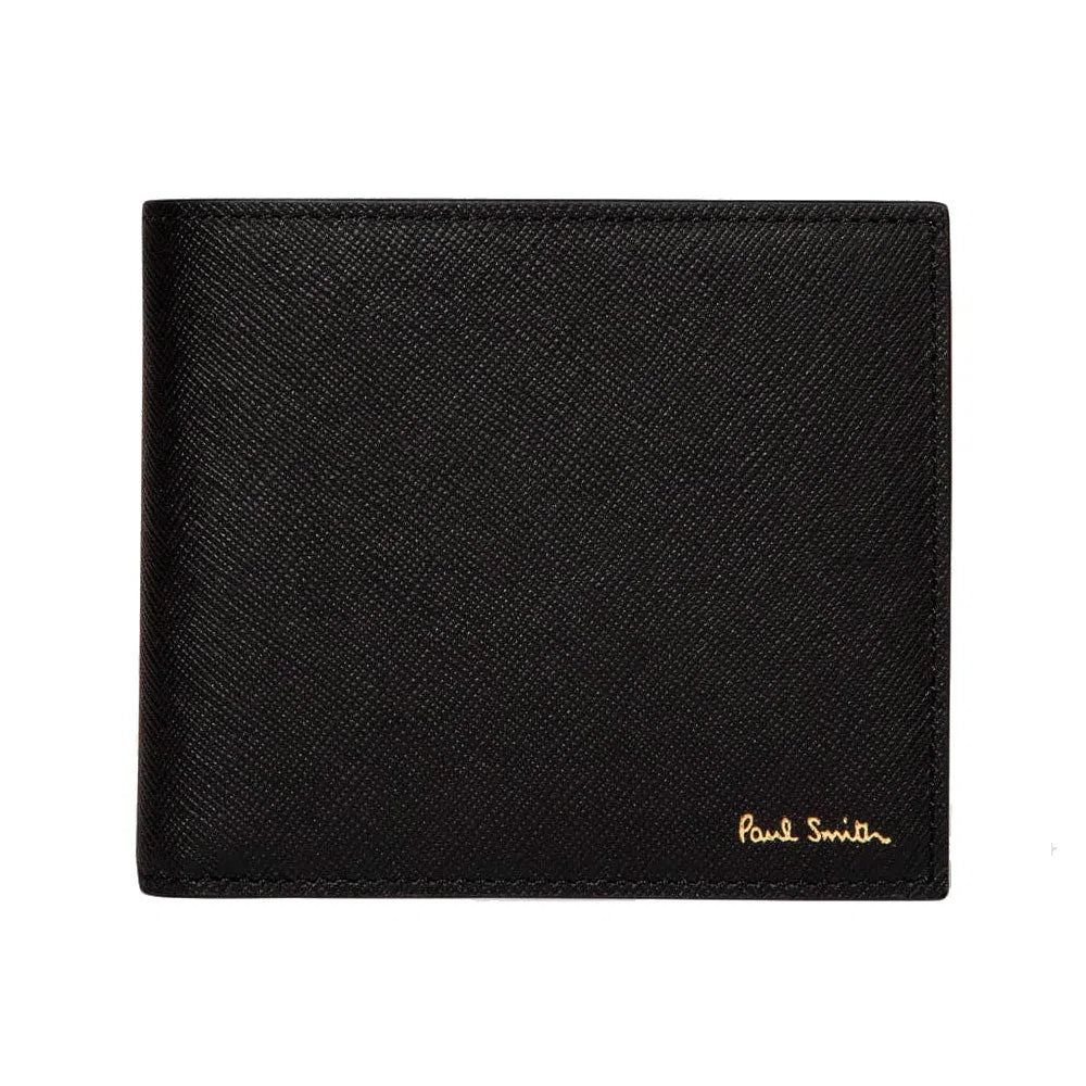 PAUL SMITH Wallet Billfold Mini Collage Stripe - Black-Wallets-5059674307835