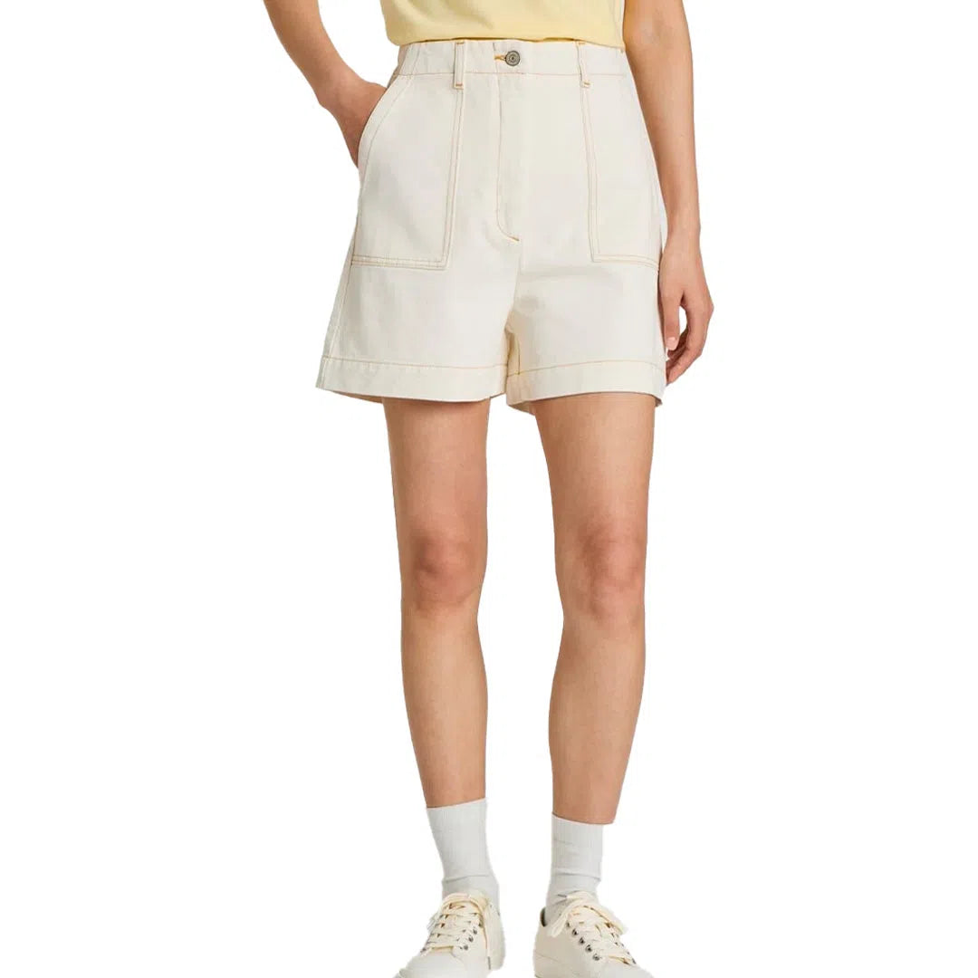 PAUL SMITH Women Denim Shorts - Off White-Casual Shorts-5059674370280