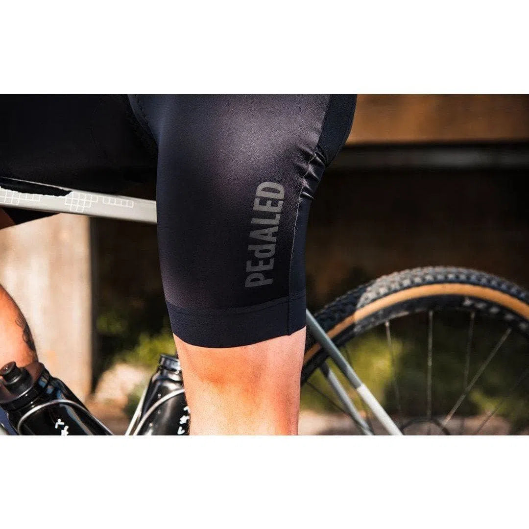 PEDALED MIRAI Lightweight Bibshorts - Charcoal Gray Default Velodrom Barcelona 