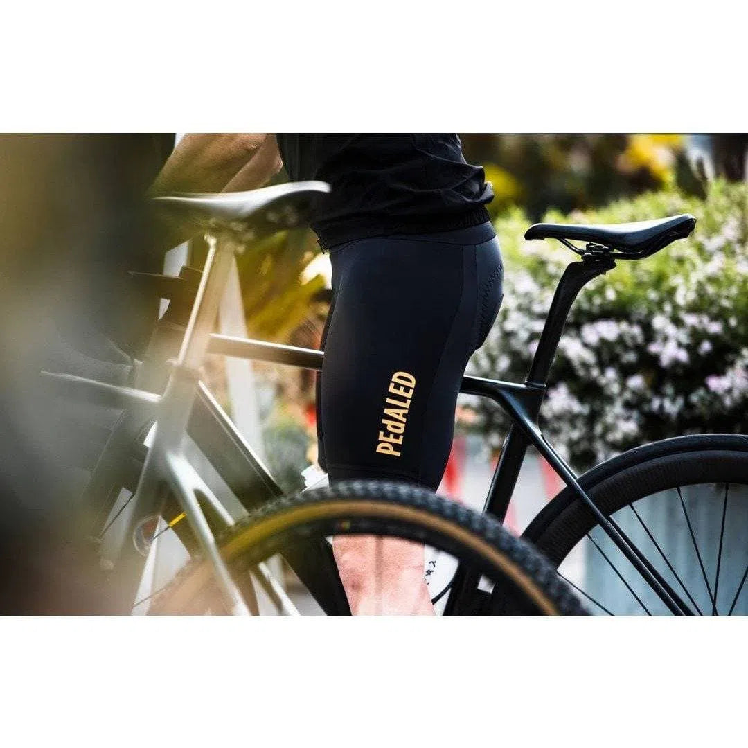 PEDALED MIRAI Lightweight Bibshorts - Charcoal Gray Default Velodrom Barcelona 