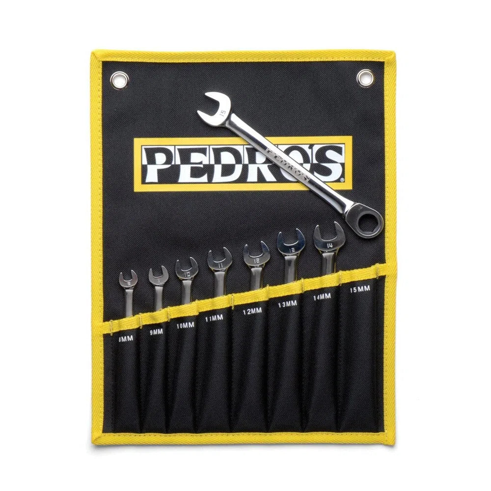 PEDRO'S RATCH COMBO WRENCH SET - Black