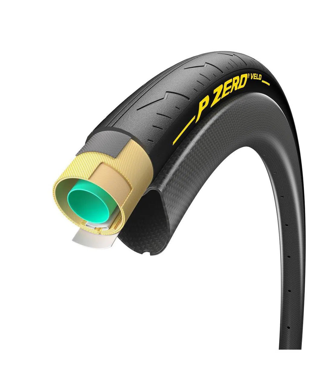 PIRELLI Road Tyre PZero TLR - Tubeless Ready Black/Yellow Accents-Road Tyres-