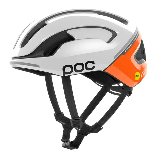 POC Omne Beacon Mips Cycling Helmet - White/Orange-