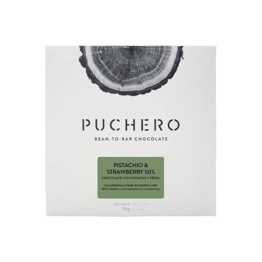 PUCHERO Bean To Bar Chocolate - Pistachio & Strawberry 50%-Food-791466265033