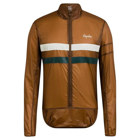 RAPHA Brevet Flyweight Wind Jacket - EMP Brown Default Rapha 