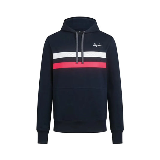 RAPHA Brevet Hoodie AW2023 - SWH Navy/Pink-Velodrom