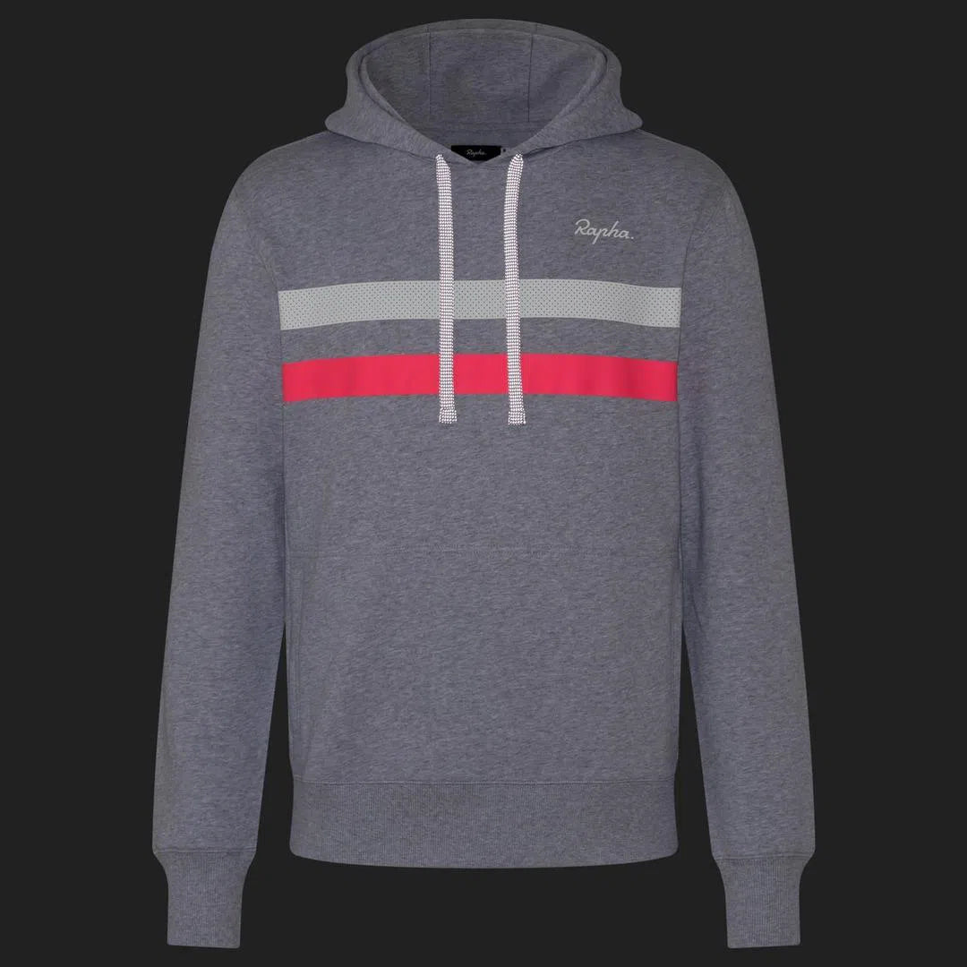 RAPHA Brevet Hoodie - GWP Grey Marl-Velodrom