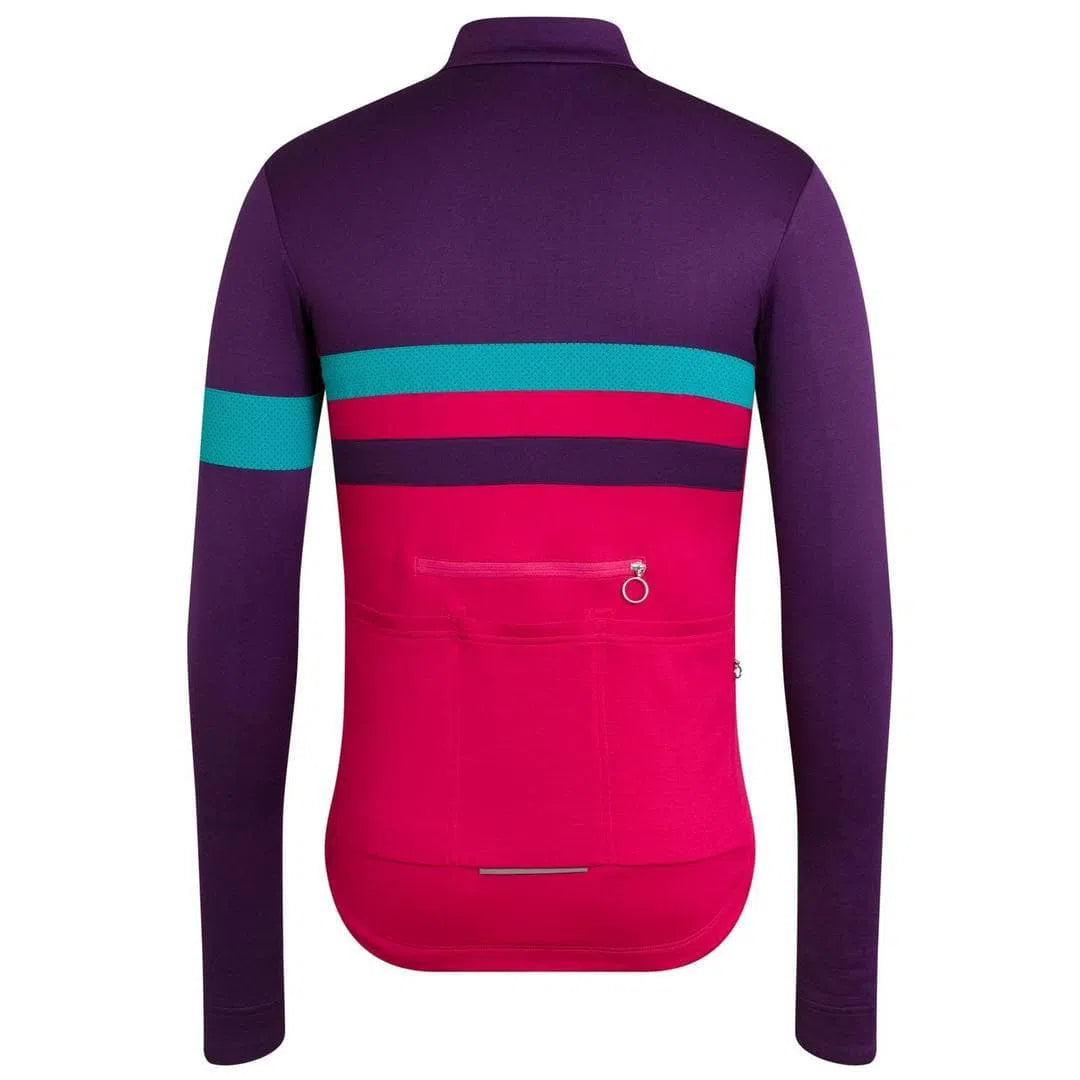 RAPHA BREVET LONG SLEEVE JERSEY - Dark Purple Default Velodrom Barcelona 