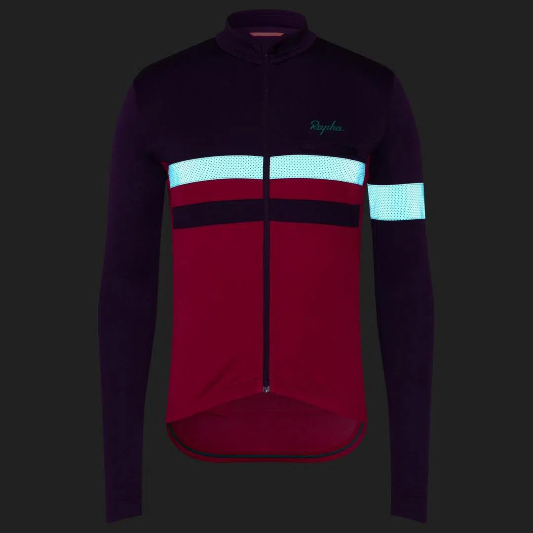 RAPHA Brevet Long Sleeve Jersey - Dark Purple-Velodrom