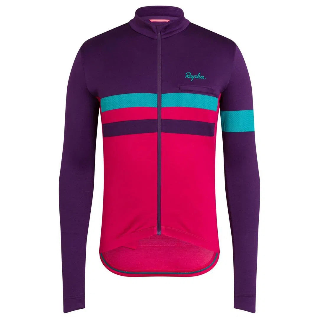 RAPHA Brevet Long Sleeve Jersey - Dark Purple-Velodrom