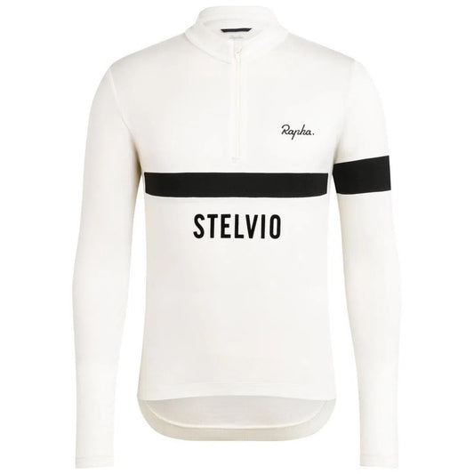 RAPHA Classic Climbs Long Sleeve Jersey - White Stelvio-Velodrom