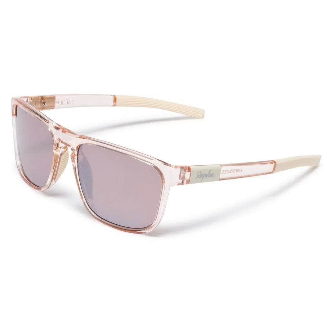 RAPHA CLASSIC GLASSES - Pink Transparent/Black Mirror Lens PTB Default Velodrom Barcelona 