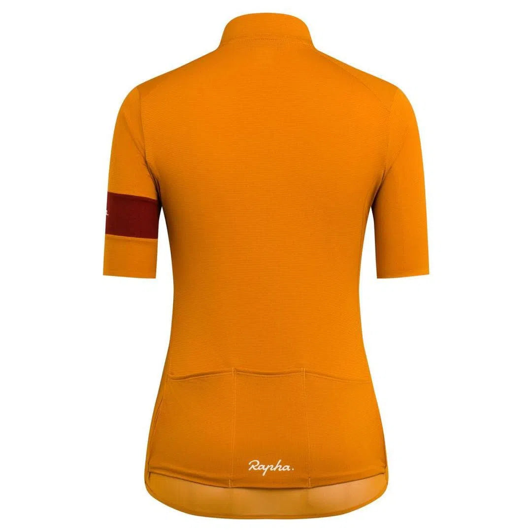 RAPHA Classic Flyweight Jersey Women - TCF Mustard/Brick Default Rapha 