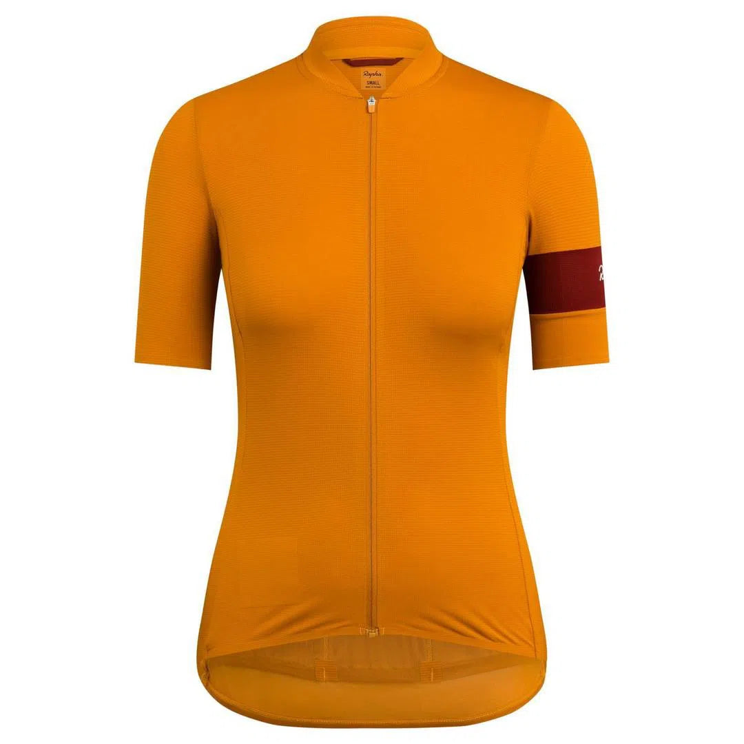 RAPHA Classic Flyweight Women Jersey - TCF Mustard/Brick-Velodrom