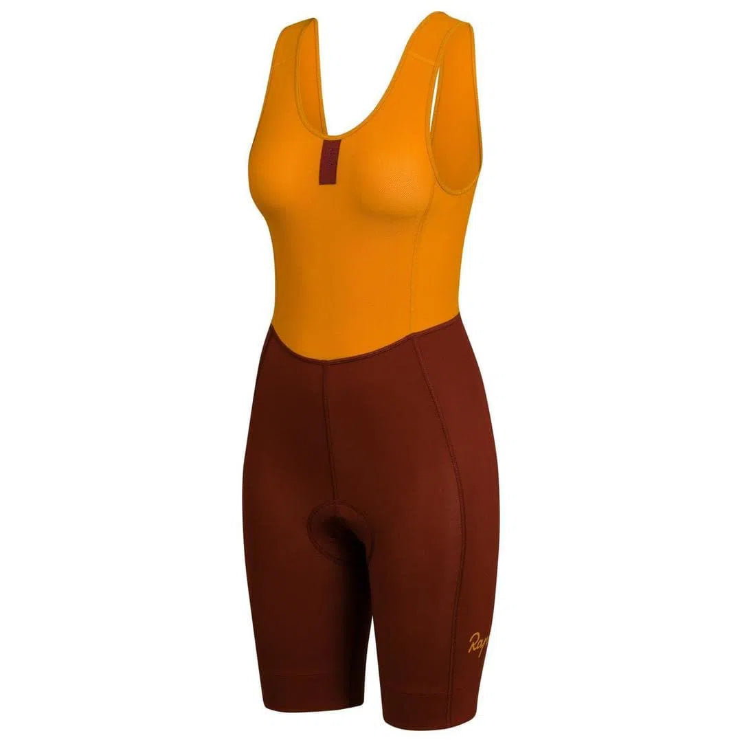 RAPHA WOMEN CLASSIC BIB SHORTS-Brick/Mustard Default Velodrom Barcelona 