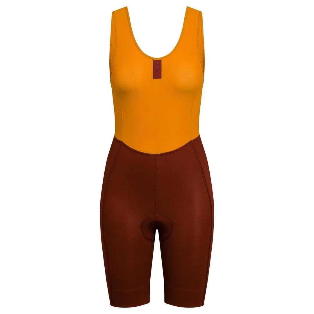 RAPHA WOMEN CLASSIC BIB SHORTS-Brick/Mustard Default Velodrom Barcelona 