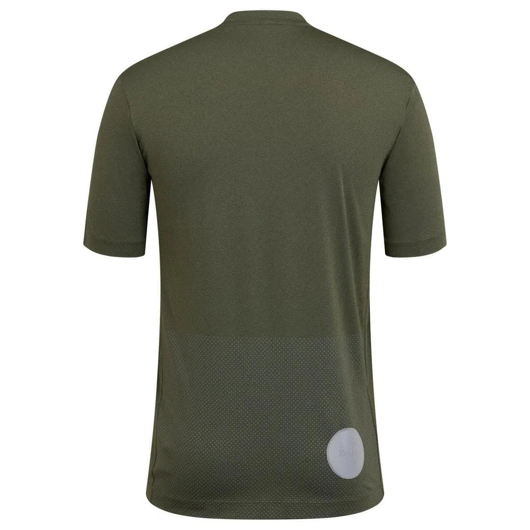 RAPHA Commuter Reflective T Shirt - Dark Olive Marl Default Velodrom Barcelona 