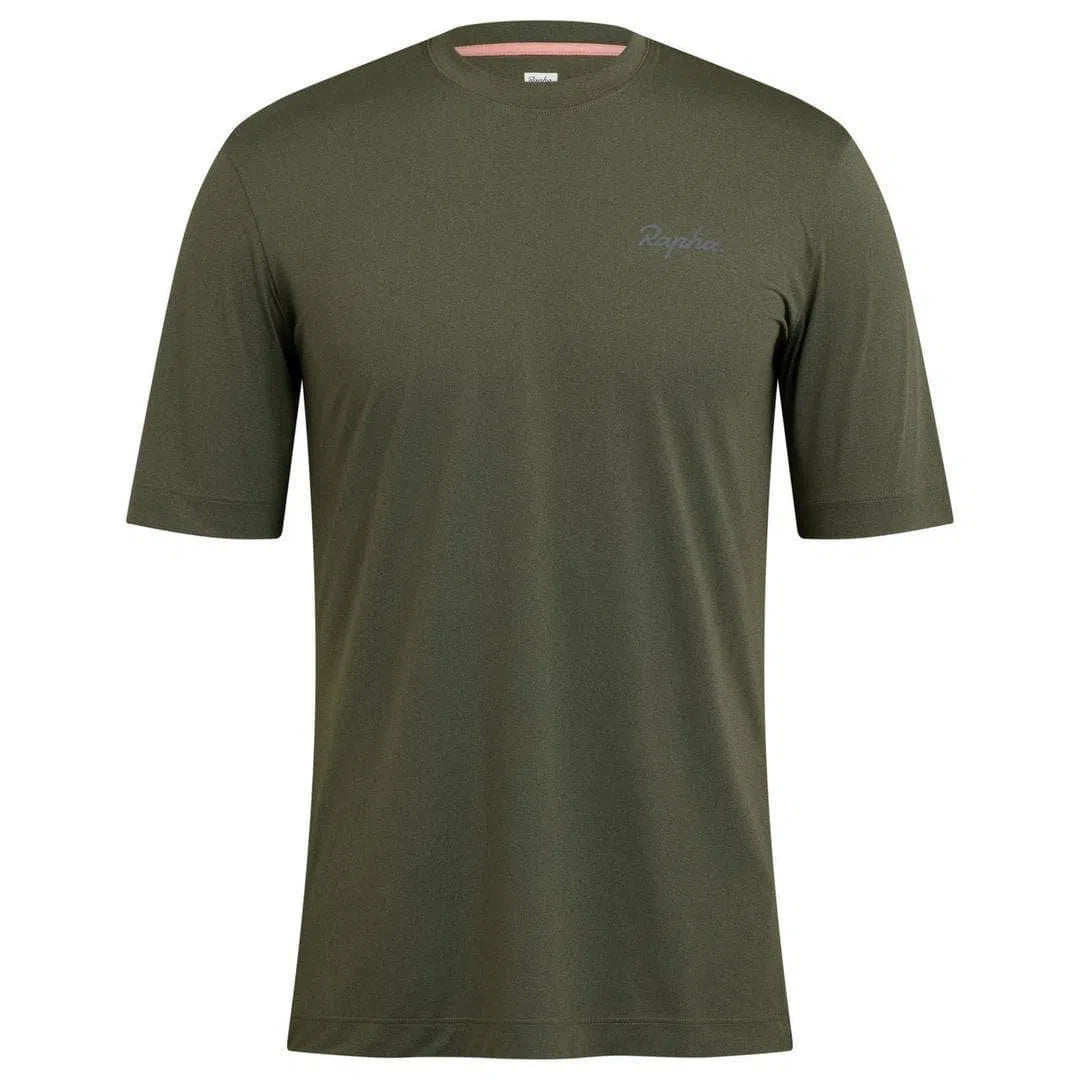 RAPHA Commuter Reflective T Shirt - Dark Olive Marl Default Velodrom Barcelona 