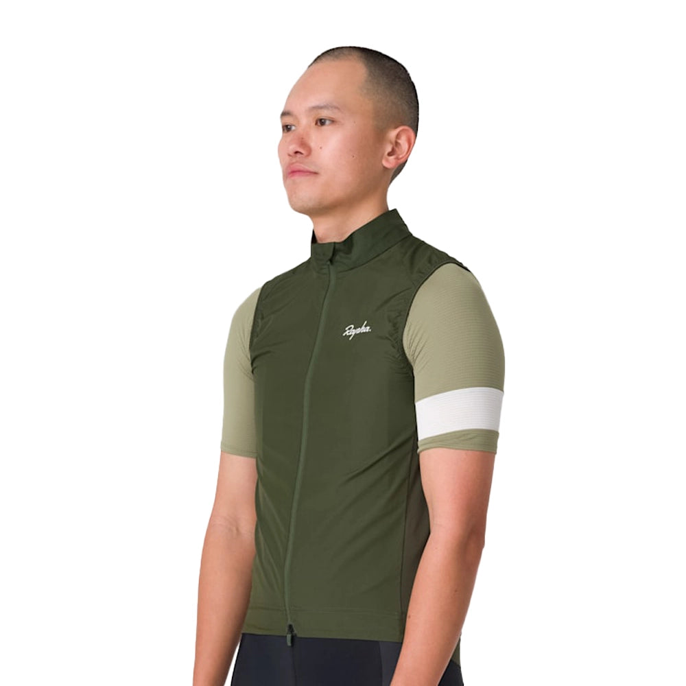 RAPHA Core Gilet - Deep Olive Green/White KGW-Velodrom