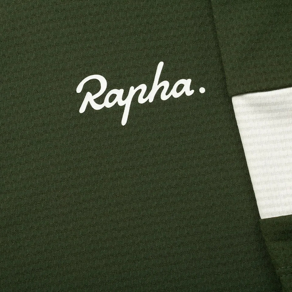 RAPHA Core Lightweight Jersey - KGW Deep Olive Green/ White-Velodrom