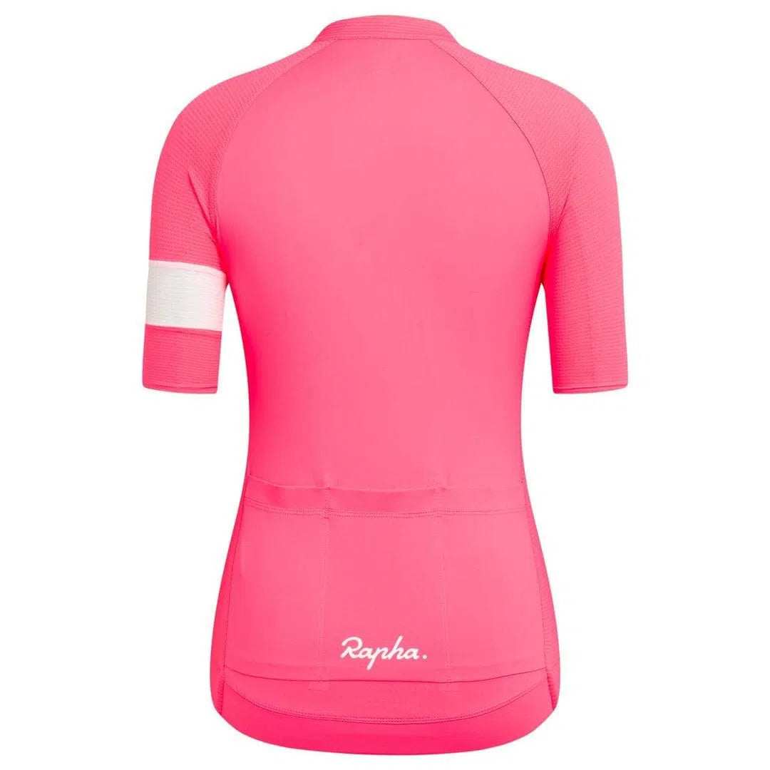 RAPHA Women Core Lightweight Jersey - HVP High-Vis Pink Default Rapha 