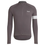 RAPHA Core Long Sleeve Jersey AW2023 - PKW Mushroom/White-Velodrom