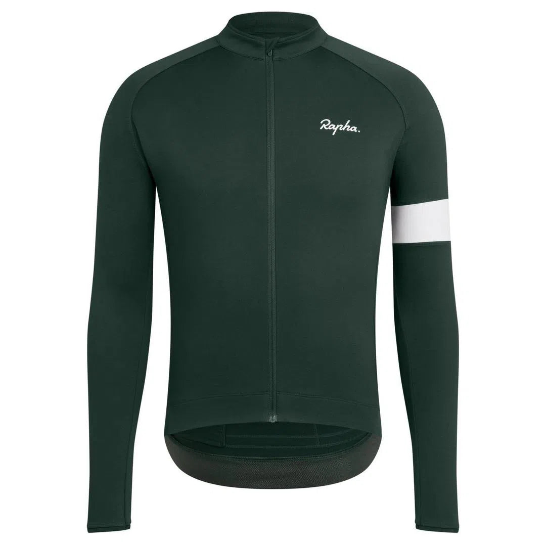 RAPHA Core Long Sleeve Jersey - SCA Dark Green-Velodrom