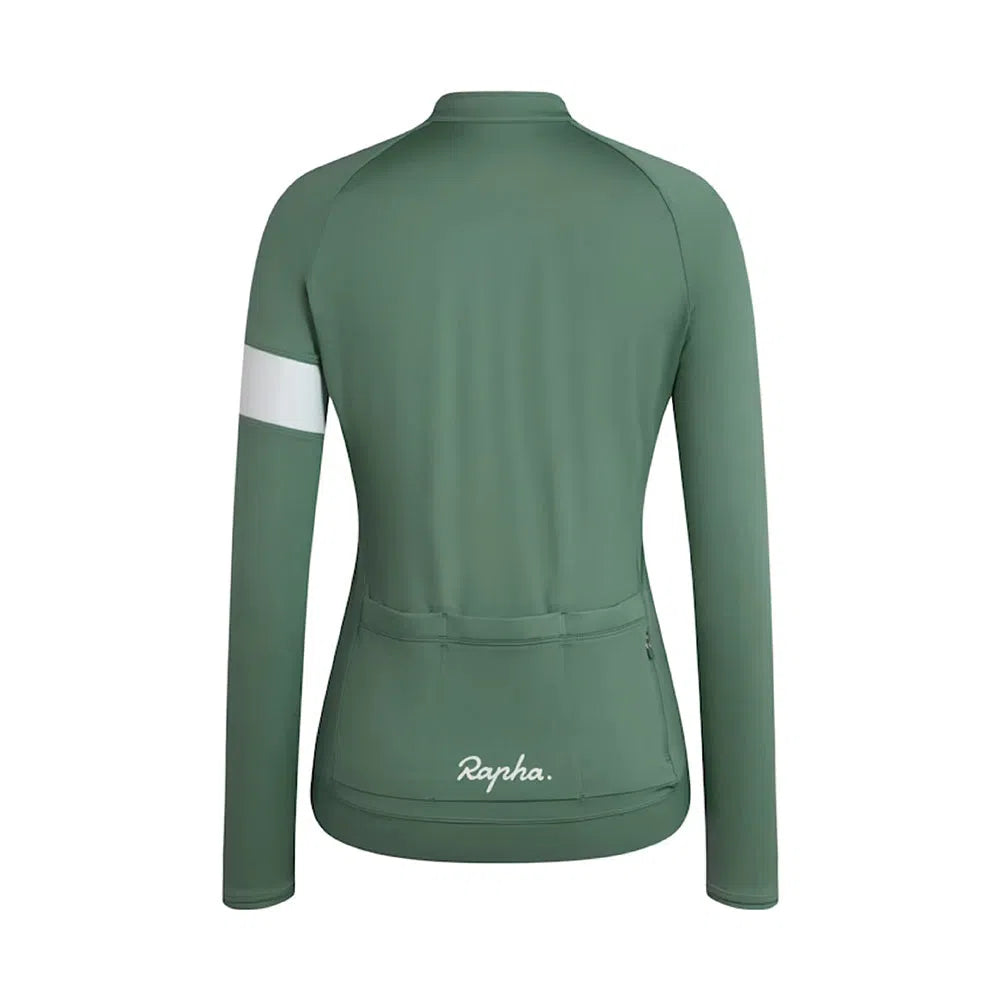 RAPHA Core Long Sleeve Women Jersey - DGW Dark Green-Velodrom