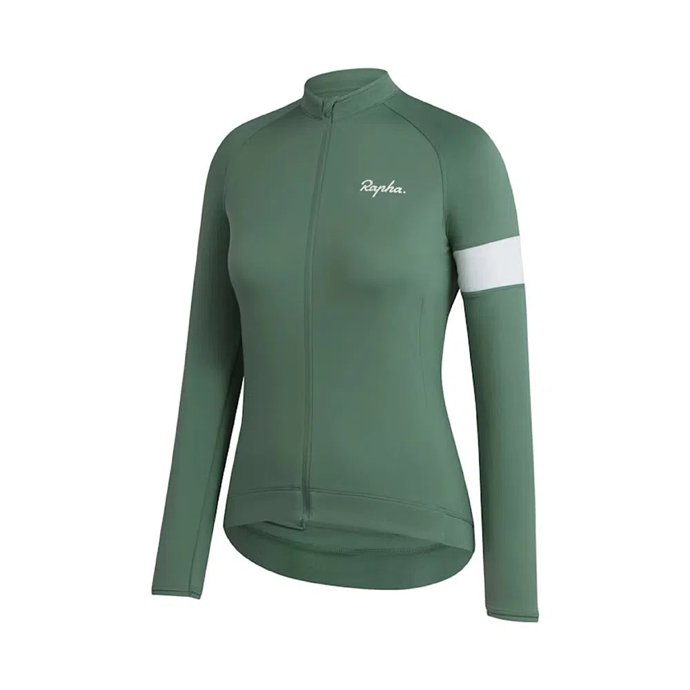 RAPHA Core Long Sleeve Women Jersey - DGW Dark Green-Velodrom