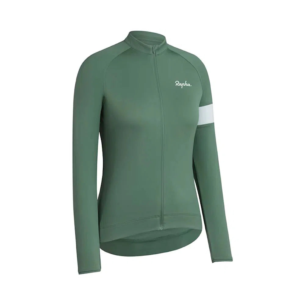 RAPHA Core Long Sleeve Women Jersey - DGW Dark Green-Velodrom