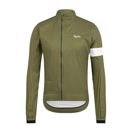 RAPHA Core Rain Jacket II - WMA Dark Khaki White-Velodrom